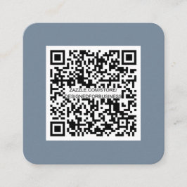 QR code-Sociale media-Modern-Simple-Dusty Blue Vierkante Visitekaartje