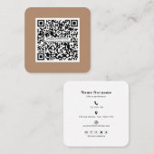 QR code-Sociale media-Modern-Simple-Professional S Vierkante Visitekaartje (Voorkant / Achterkant)
