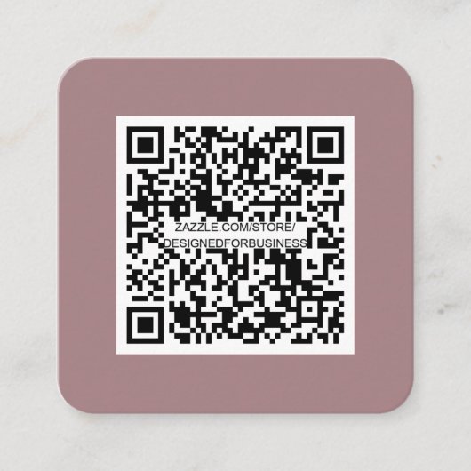 QR code-Sociale media-Modern-Simple-Professional S Vierkante Visitekaartje (Voorkant)