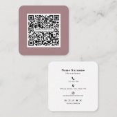 QR code-Sociale media-Modern-Simple-Professional S Vierkante Visitekaartje (Voorkant / Achterkant)