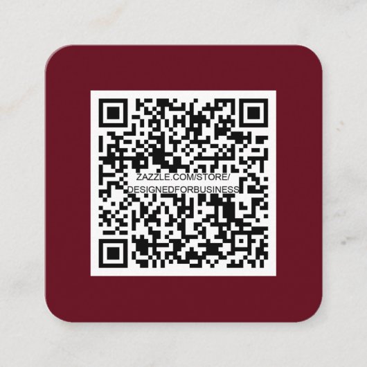 QR code-Sociale media-Modern-Simple-Professional  Vierkante Visitekaartje (Voorkant)