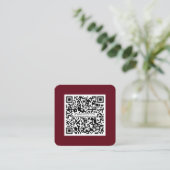 QR code-Sociale media-Modern-Simple-Professional  Vierkante Visitekaartje (Staand voorkant)