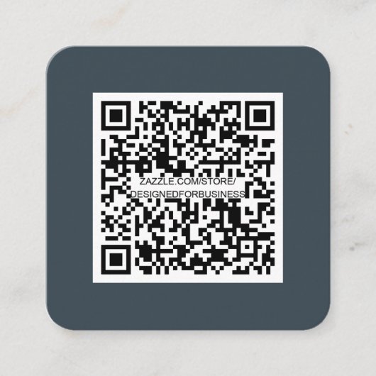 QR code-Sociale media-Modern-Simple-Professional Vierkante Visitekaartje (Voorkant)