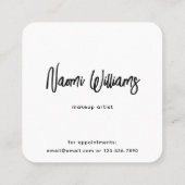 QR Code Sociale media pictogrammen Eenvoudige mode Vierkante Visitekaartje (Achterkant)