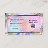 QR Code Sociale media pictogrammen Unieke schoonhe Visitekaartje (Achterkant)