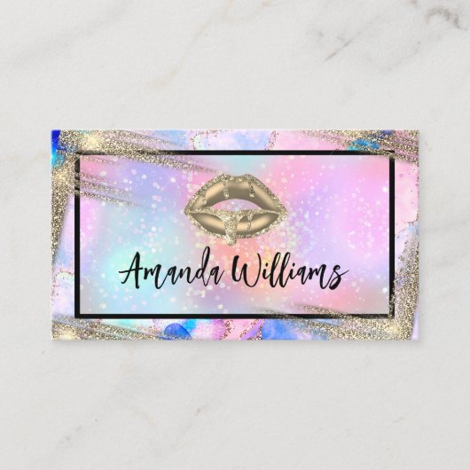 QR Code Sociale media pictogrammen Unieke schoonhe Visitekaartje (Voorkant)