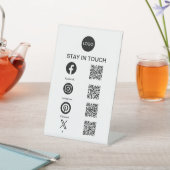 QR-code sociale media Reclamebord Met Voetstuk (Insitu)