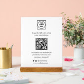 QR-code sociale media | Scan Me Aangepaste Zakelij Acryl Bord (Huwelijk)