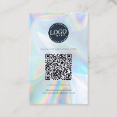 QR-code sociale media website holografisch Visitekaartje (Voorkant)