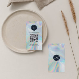 QR-code sociale media website holografisch Visitekaartje