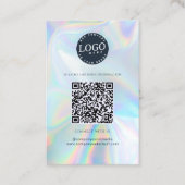 QR-code sociale media website holografisch Visitekaartje (Voorkant)