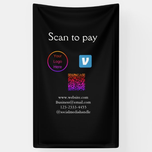 QR-code Spandoek (Verticaal)