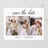 QR Code - sparen de Datum Moderne Uitnodiging 3 Fo (Voorkant)