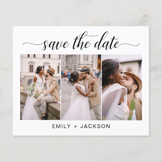 QR Code - sparen de Datum Moderne Uitnodiging 3 Fo Flyer (Voorkant)