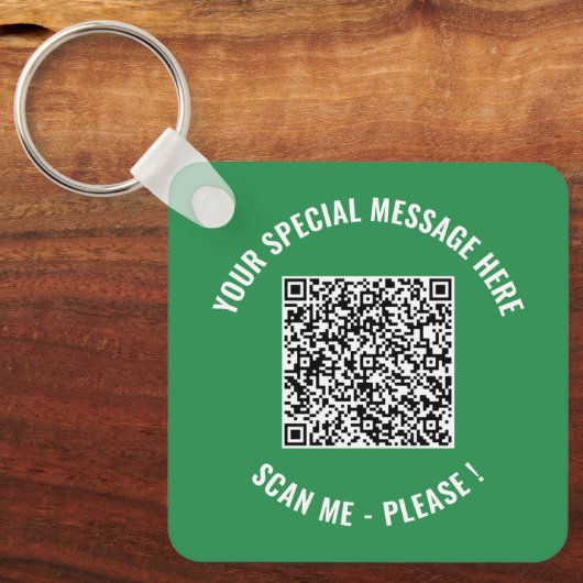 QR Code Speciaal bericht Verrassende Sleutelhanger (Voorkant)