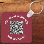 QR Code Speciaal bericht Verrassende Sleutelhanger (Achterkant)