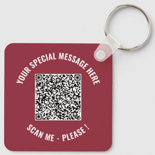 QR Code Speciaal bericht Verrassende Sleutelhanger (Achterkant)