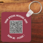 QR-code speciale bericht verrassingsleutelhanger c Sleutelhanger (Achterkant)