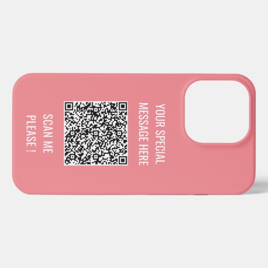 QR-code Speciale boodschap Romantische verrassings iPhone Hoesje (Achterkant horizontaal)