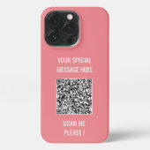 QR-code Speciale boodschap Romantische verrassings iPhone Hoesje (Achterkant)