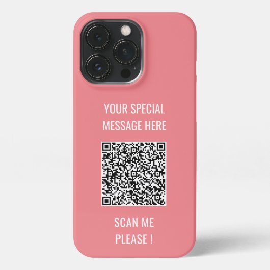 QR-code Speciale boodschap Romantische verrassings iPhone Hoesje (Achterkant)