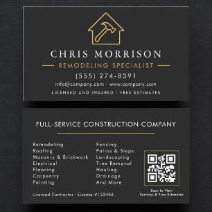 QR-code specialist verbouwingsconstructie Visitekaartje