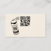 QR-code Spray Verf Business Card Template Visitekaartje (Achterkant)