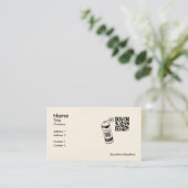QR-code Spray Verf Business Card Template Visitekaartje (Staand voorkant)