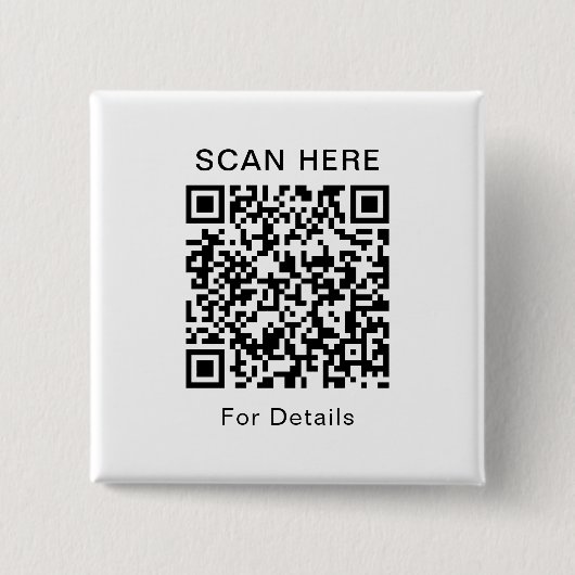  QR Code Square Button voor elk doel (Voorkant)