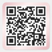QR-code Square Sticker (Voorkant)