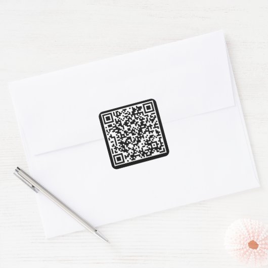 QR CODE Square Sticker (Envelop)