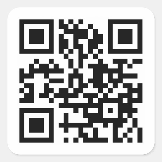 QR-code Square Sticker (Voorkant)