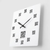 Qr Code Square Wall klok (Hoek)