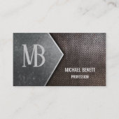 QR-code | Staalmonogram Visitekaartje (Voorkant)