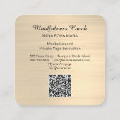 *~* QR-code Star Gold Glitter Butterfly Mystical Vierkante Visitekaartje (Achterkant)