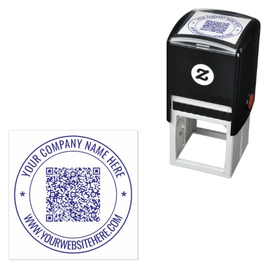 QR-code Stempel Bedrijfsnaam Website (In situ)