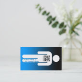 qr code stick cijfer visitekaartje (Staand voorkant)