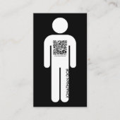 qr code stick cijfer visitekaartje (Voorkant)