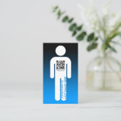 qr code stick cijfer visitekaartje (Staand voorkant)