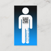 qr code stick cijfer visitekaartje (Voorkant)