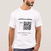 QR-code - Stick Figure Tshirt - Kortingen en korti (Voorkant)