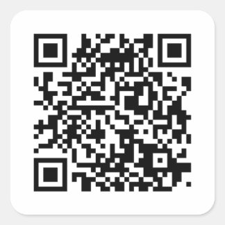 QR-Code Sticker/Aufkleber Vierkante Sticker