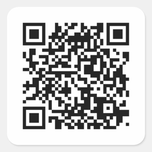 QR-Code Sticker/Aufkleber Vierkante Sticker (Voorkant)