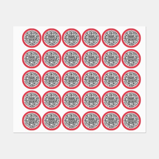 QR-code Stickers voor handelaren" (Vel)