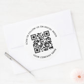 QR-code Stickers voor Sociale Media Scan om ons te (Envelop)