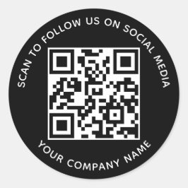 QR-code Stickers voor Sociale Media Zwart Scannen