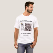 QR Code Stickman T-shirt - Scannen naar een legend (Voorkant volledig)