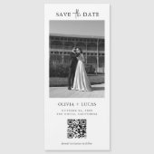 QR Code Stijl Foto Magnetische Bruiloft Opslaan De (Voorkant)