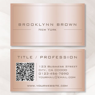 QR Code Stijlvol Roos Golden Color Gradient Classy Visitekaartje