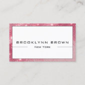 QR Code Stijlvol Roos Roze Lichtgevende Glitter Cl Visitekaartje (Voorkant)